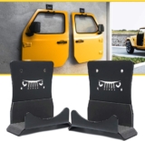 LUMENIX Heavy Duty Door Storage Hangers Bracket, Wall-Mount Doors Holder Rack Compatible with 1956-2024 Jeep Wrangler CJ YJ TJ JK JKU JL JLU LJ JT(2 PCS, Animal Pattern) pc parts