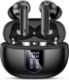 Wireless Earbuds, Bluetooth 5.3 Headphones 40Hrs Playtime Deep Bass Stereo in-Ear Earbud, LED Power Display, Call Noise Canceling Headphones with Mic, IP7 Waterproof Earphones for IOS Android Black earbuds